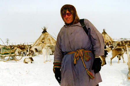 The author, in his borrowed Nenets 
clothing