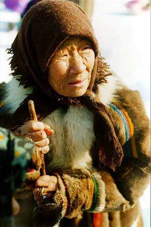 An elderly Nenets woman